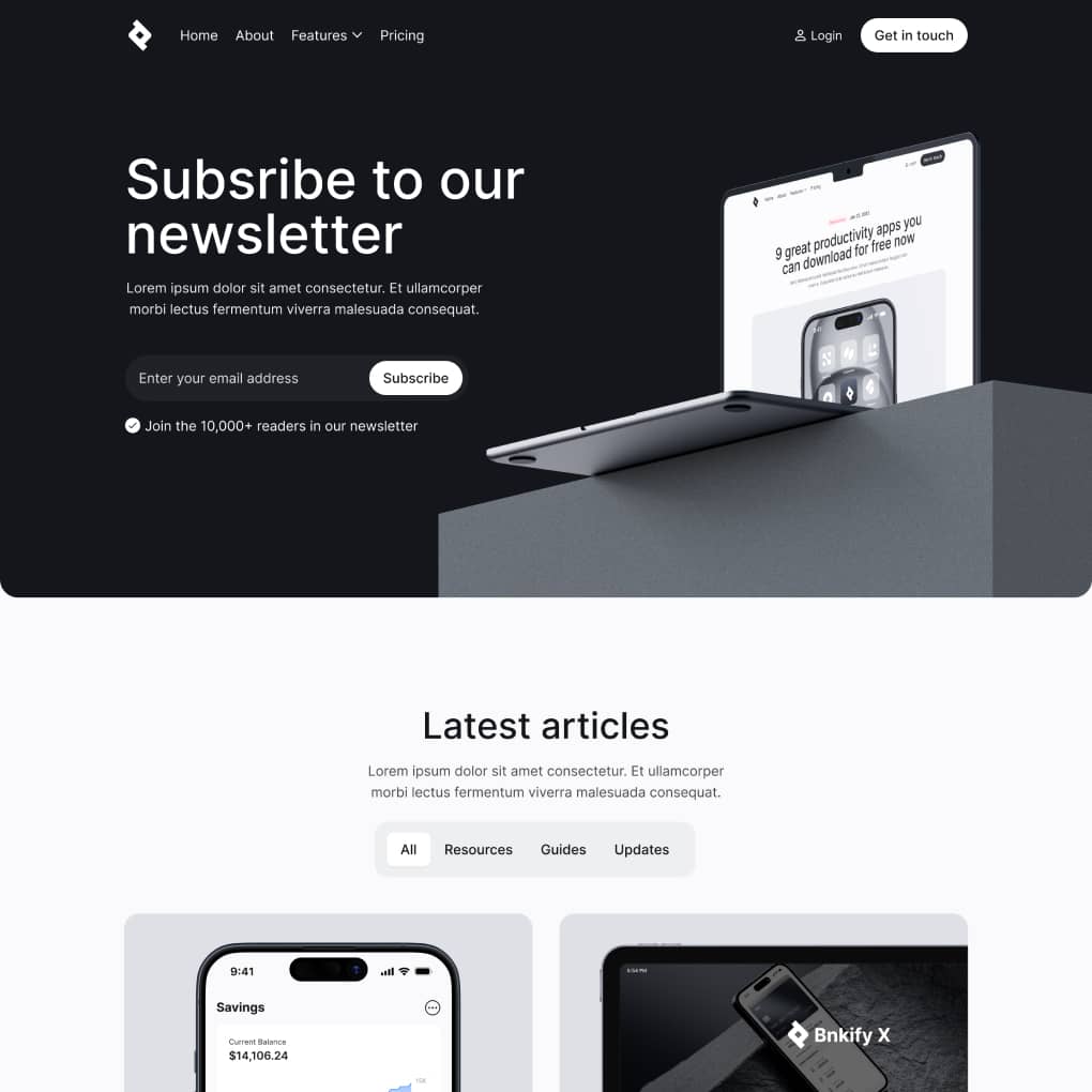 Bnkify X - Blog V1 Page - Bank And Fintech Webflow Template