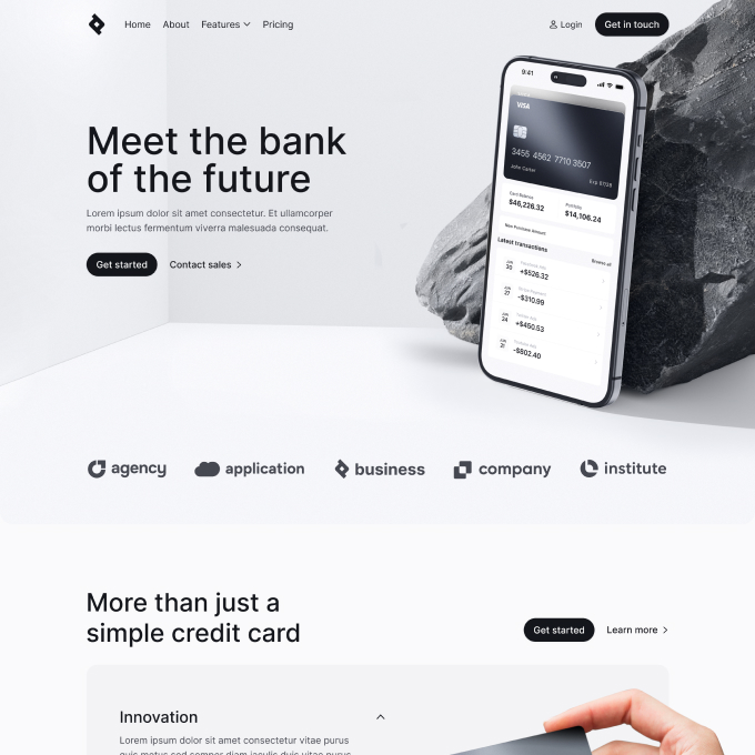 Bnkify X - Home V1 Page - Bank And Fintech Webflow Template