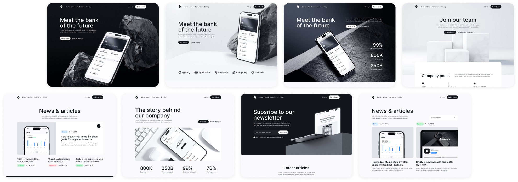 Bnkify X - Buy Now On Webflow - Bank And Fintech Webflow Template
