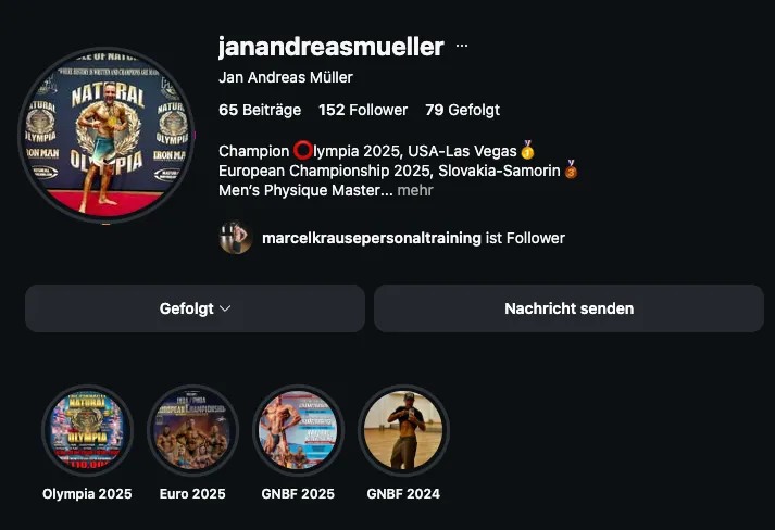 jan andreas mueller Mr. Olympia Insta Account

