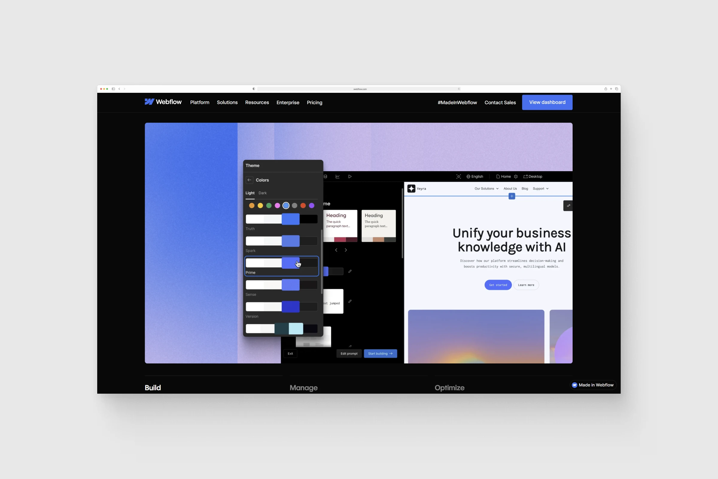 A screenshot from a case study 