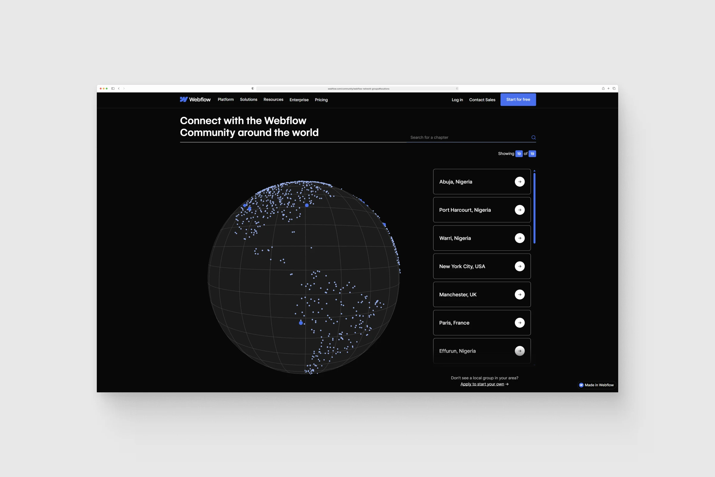 A screenshot from a case study 