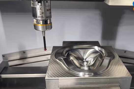 Makino CNC renishaw probe, probing medical mold mask