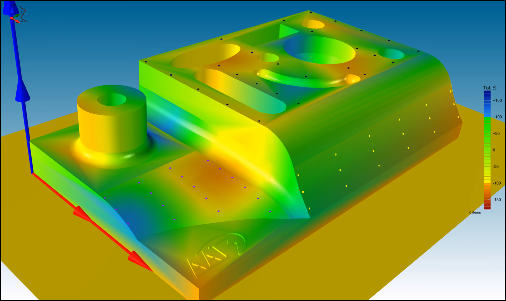 CAPPS-NC color map of intricate part