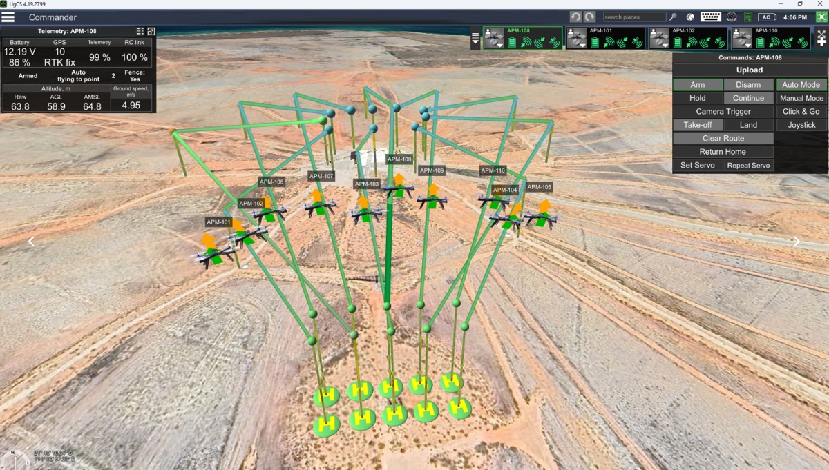 UgCS Commander is designed for efficient multi-UAV automation