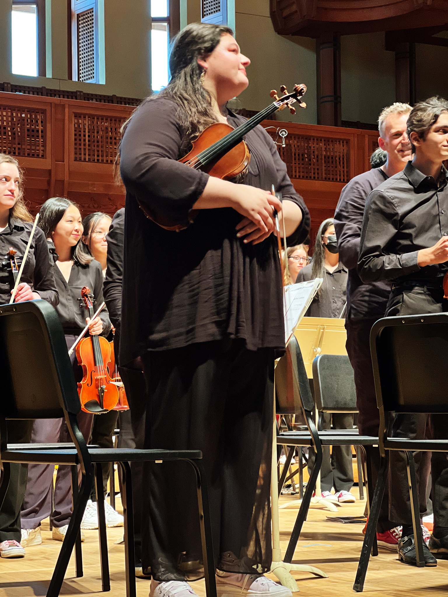 Georgia standing in orchestra