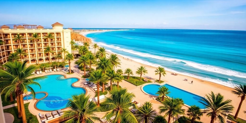 Hilton Los Cabos Beach & Golf Resort with ocean view.