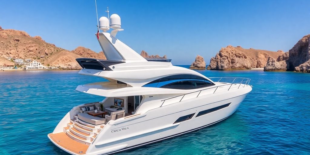 Luxury yacht 'Chica Mala' in Cabo San Lucas.