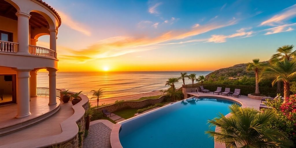 Luxurious Casa Bellamar villa with ocean view and pool.