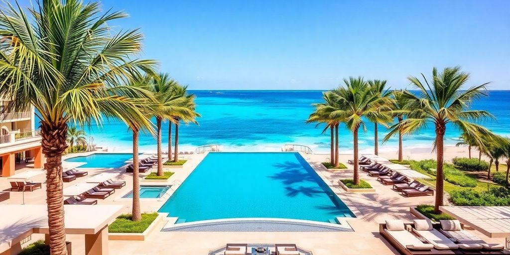 Luxurious beachfront view of Hyatt Ziva Los Cabos.