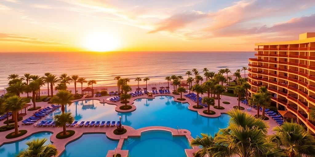 Luxurious Grand Velas Los Cabos resort with ocean view.