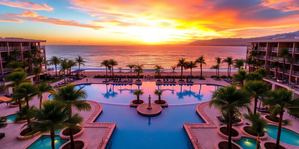 Luxurious pools and ocean view at Grand Velas Los Cabos.