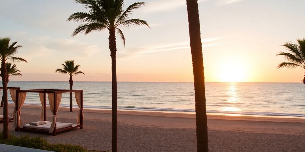 Ocean view with cabanas at Zoetry Casa Del Mar.