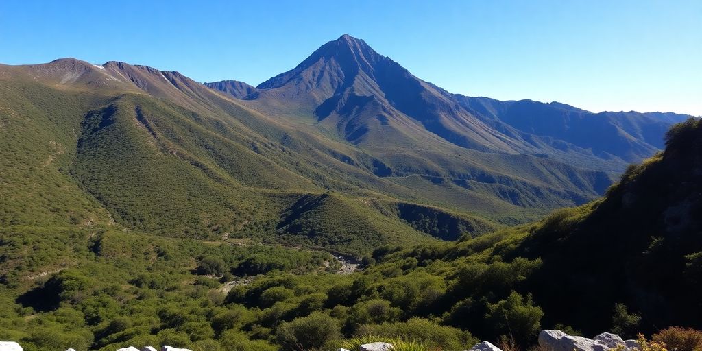 Scenic view of Cerro De La Z mountain peak.