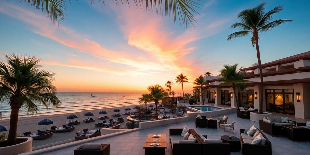 Luxurious beachfront view at The Cape Cabo hotel.