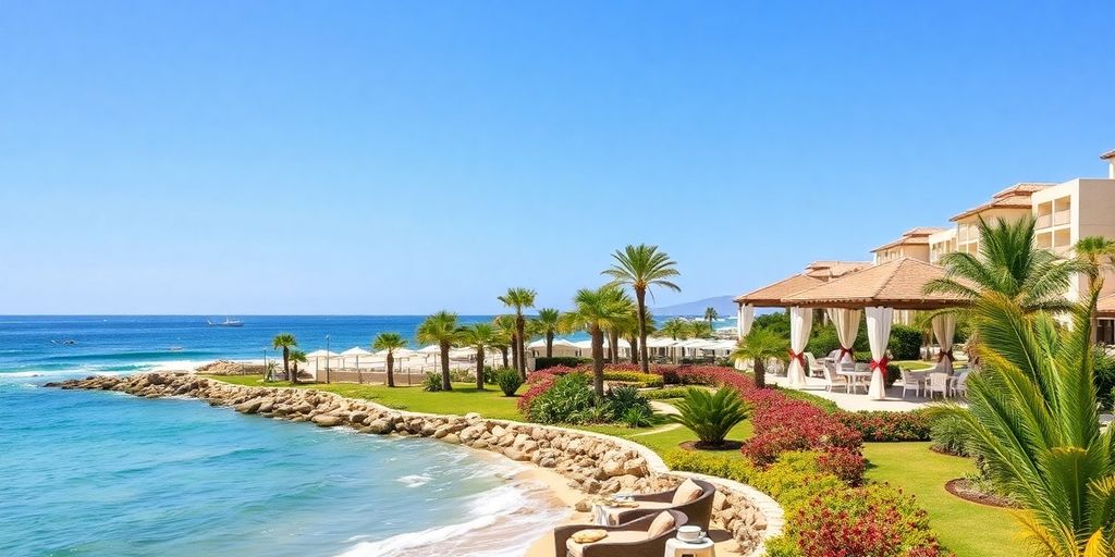 Luxurious beachfront at Zoetry Casa del Mar Los Cabos.