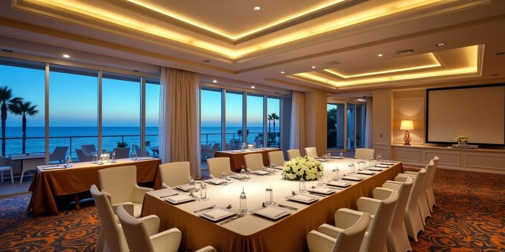 Luxurious meeting room at Riu Palace Cabos San Lucas.