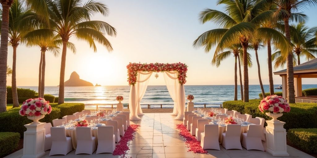 Beautiful wedding setup at Grand Solmar Cabo San Lucas.