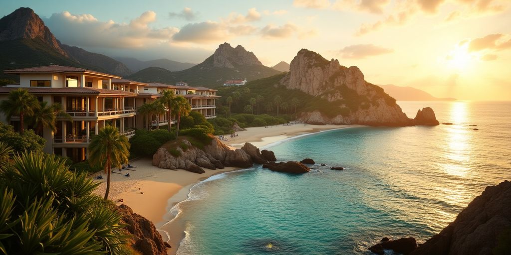 Elegant architecture and serene waters in Los Cabos.