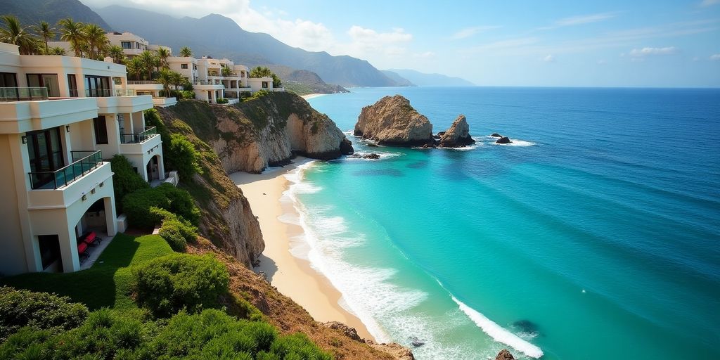 Luxurious beachfront villas at Garza Blanca Los Cabos.