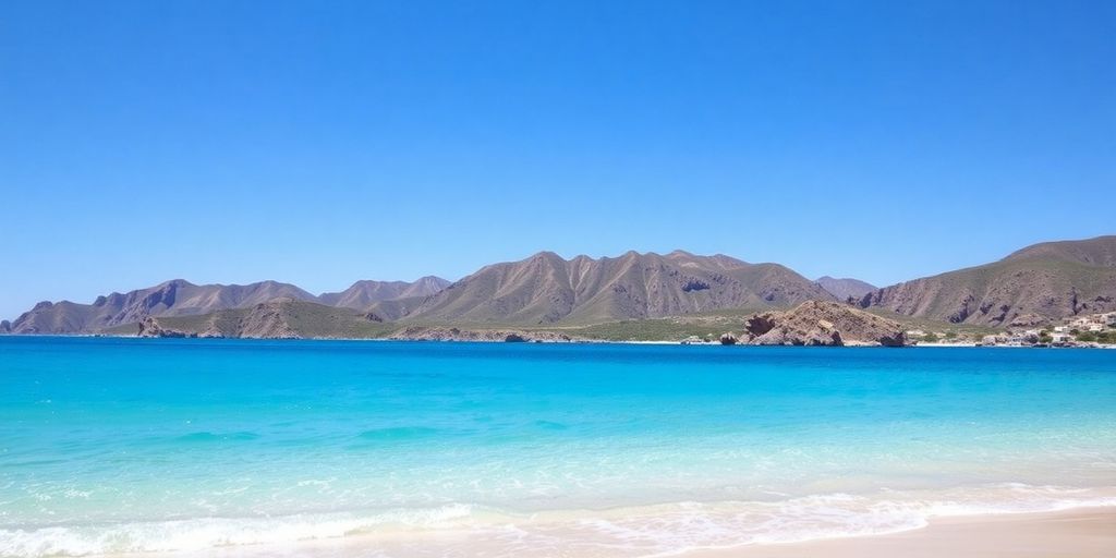 Scenic view of Chileno Bay with turquoise waters.