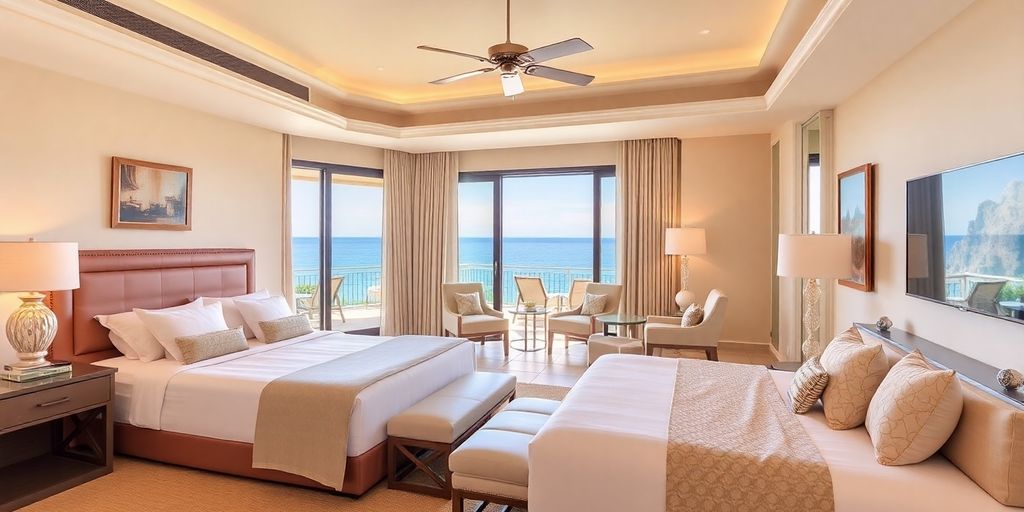 Luxurious upscale resort suite in Cabo San Lucas.