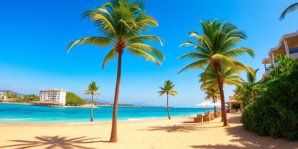 Beautiful beach view at Cabo Villas Beach Resort.