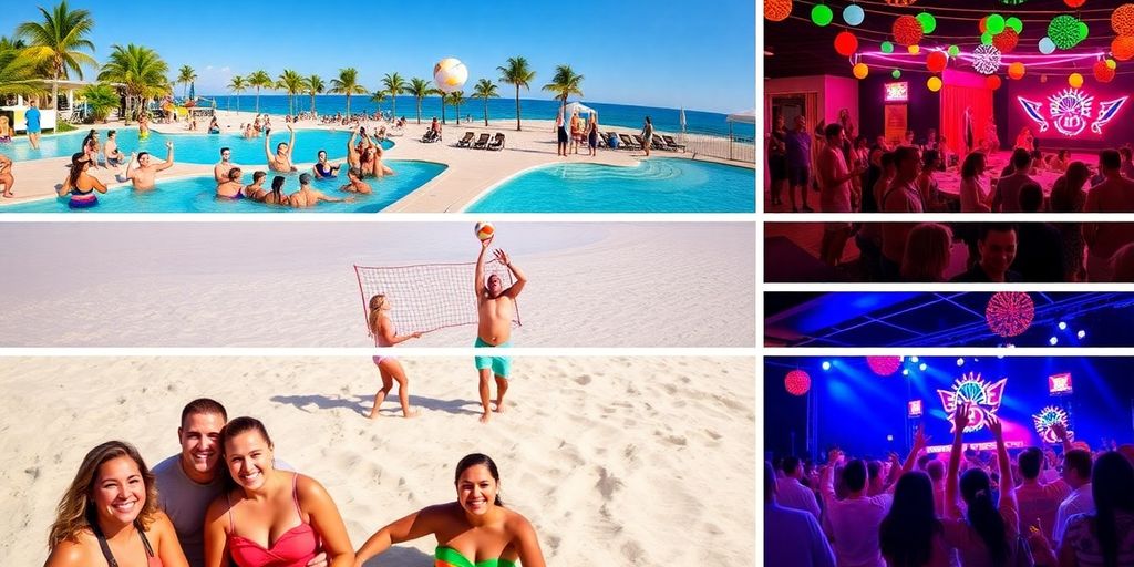 Invitados disfrutando de actividades y entretenimiento en Riu Cabo.