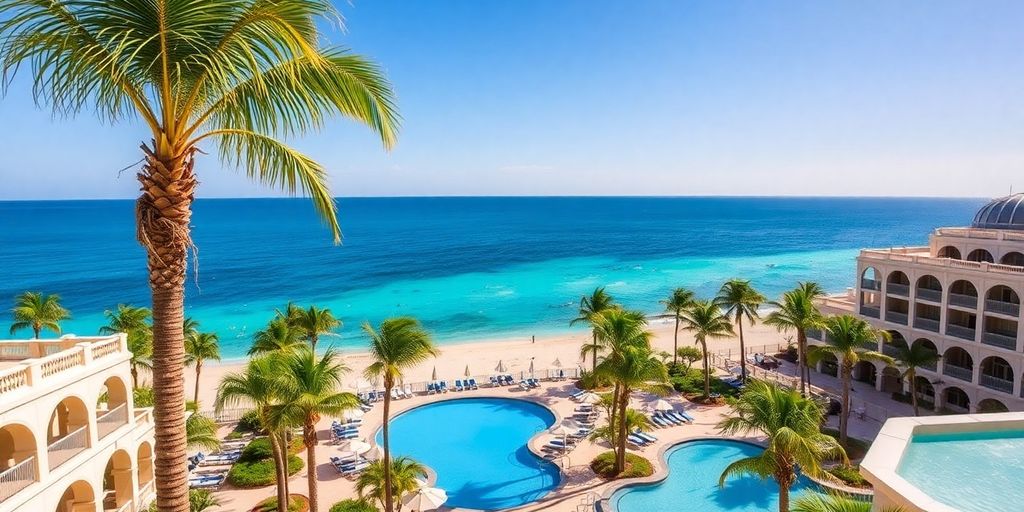 Lujoso resort Secrets Puerto Los Cabos con vista a la playa.