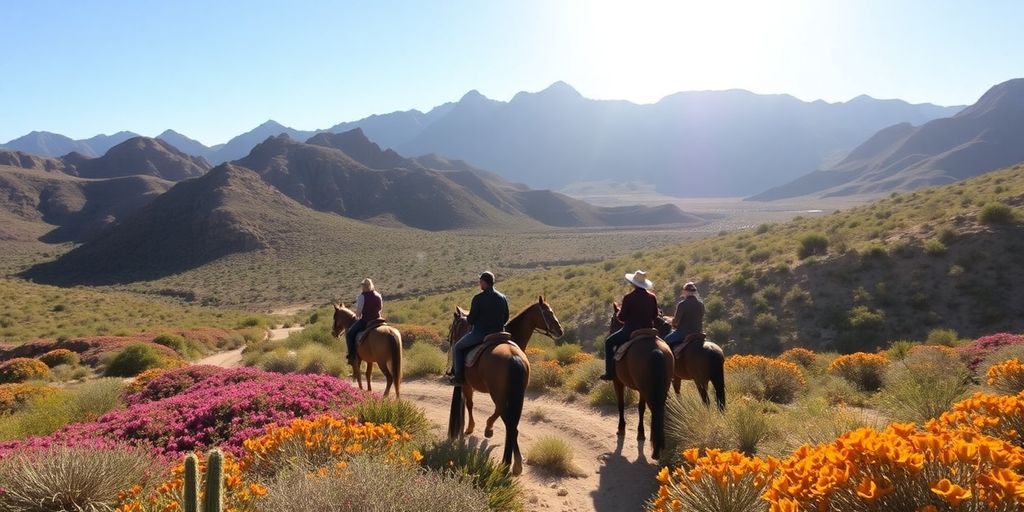 Horseback riders in the scenic landscapes of Los Cabos.