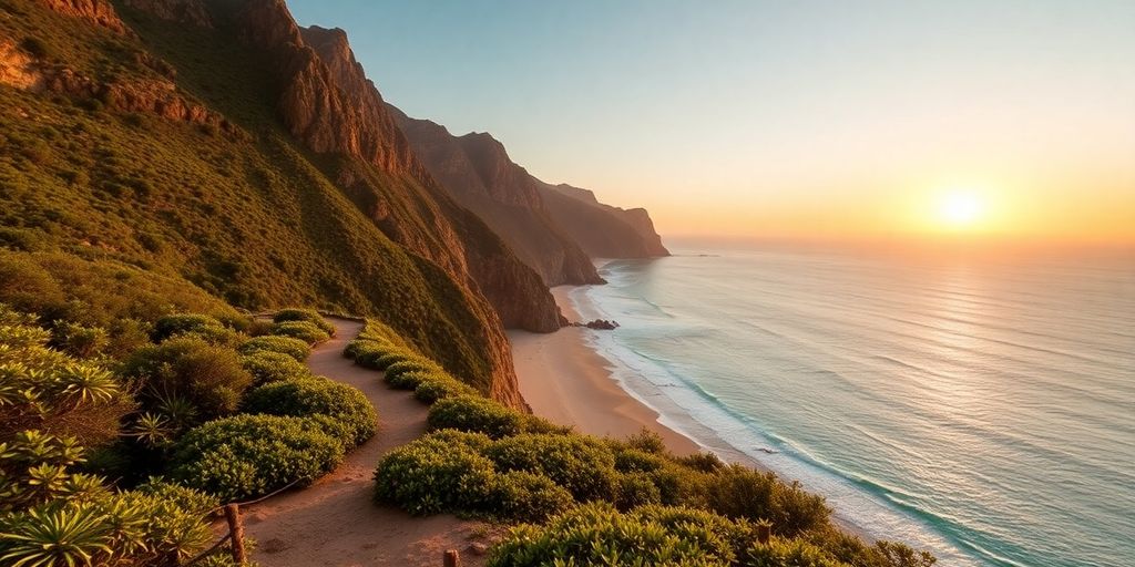 Scenic view of Playa del Amor Trail in Los Cabos.