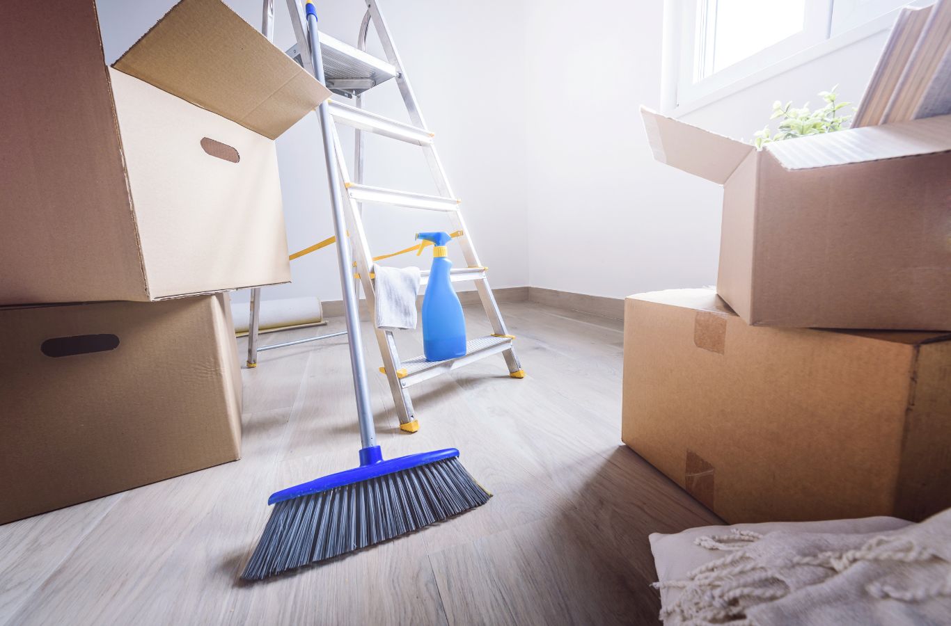 A Sapphire Home Cleaning employee offering expert move in cleaning in Oak Forest, IL using professional tools to ensure flawless cleaning results.