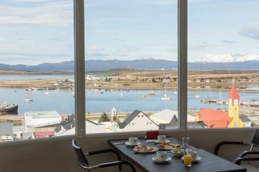 Paisagem de Ushuaia vista do Alto Andino Hotel