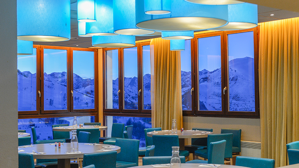 Restaurante panorâmico do Village Club Les 2 Alpes