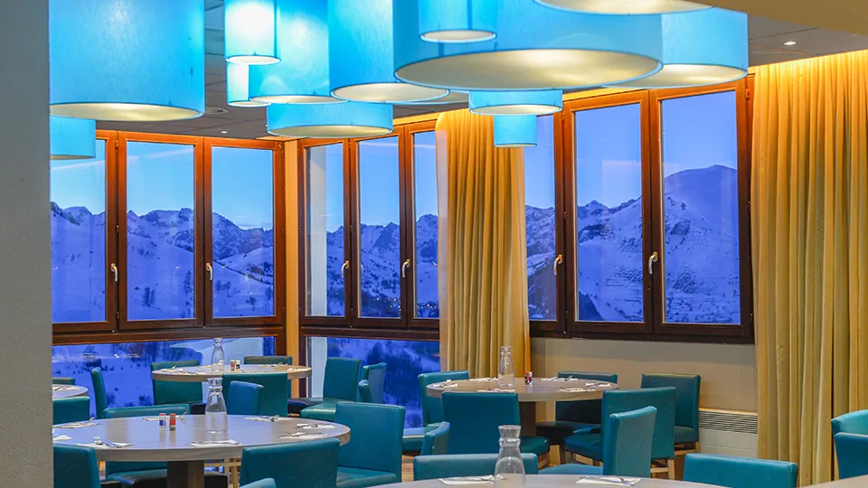 Restaurante panorâmico do Village Club Les 2 Alpes