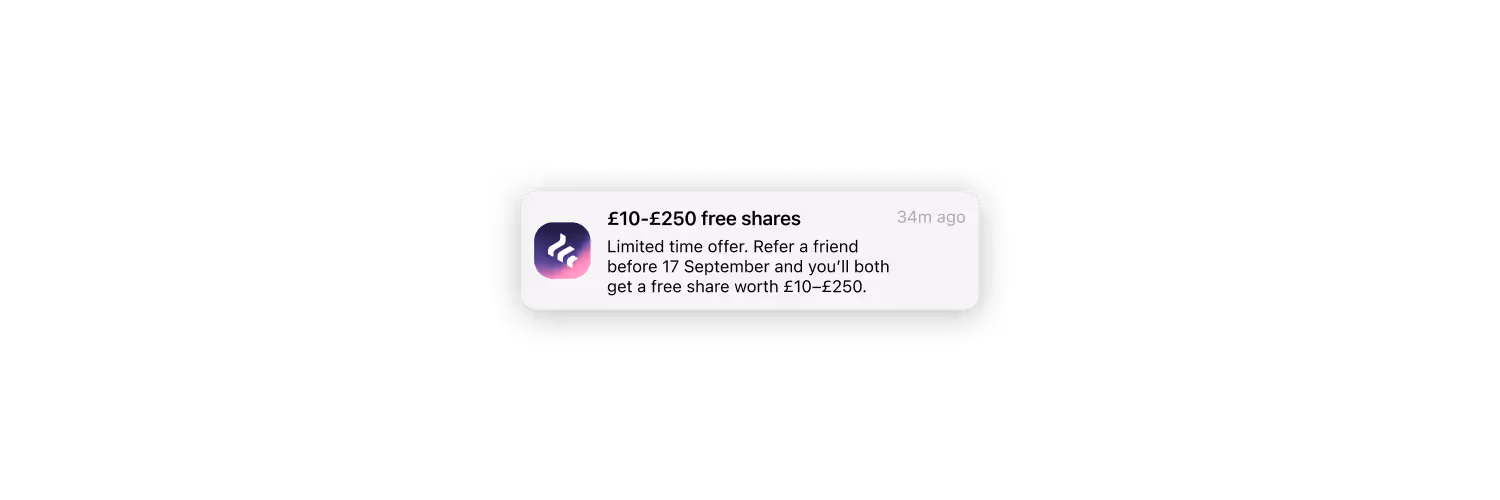 A mobile notification 