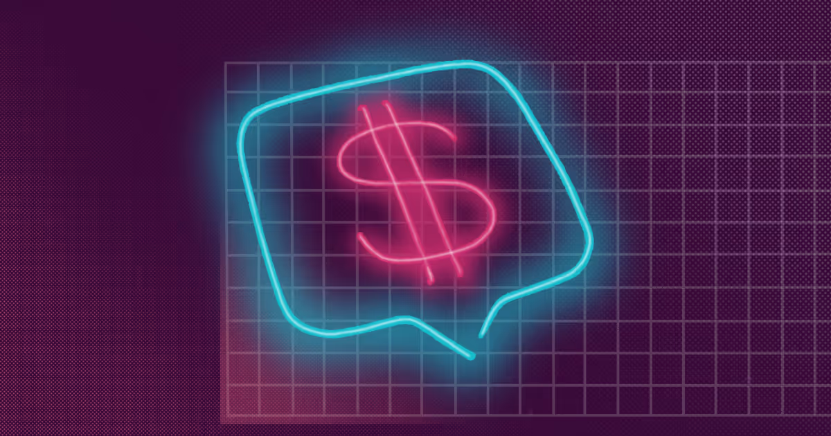 Dollar sign in neon