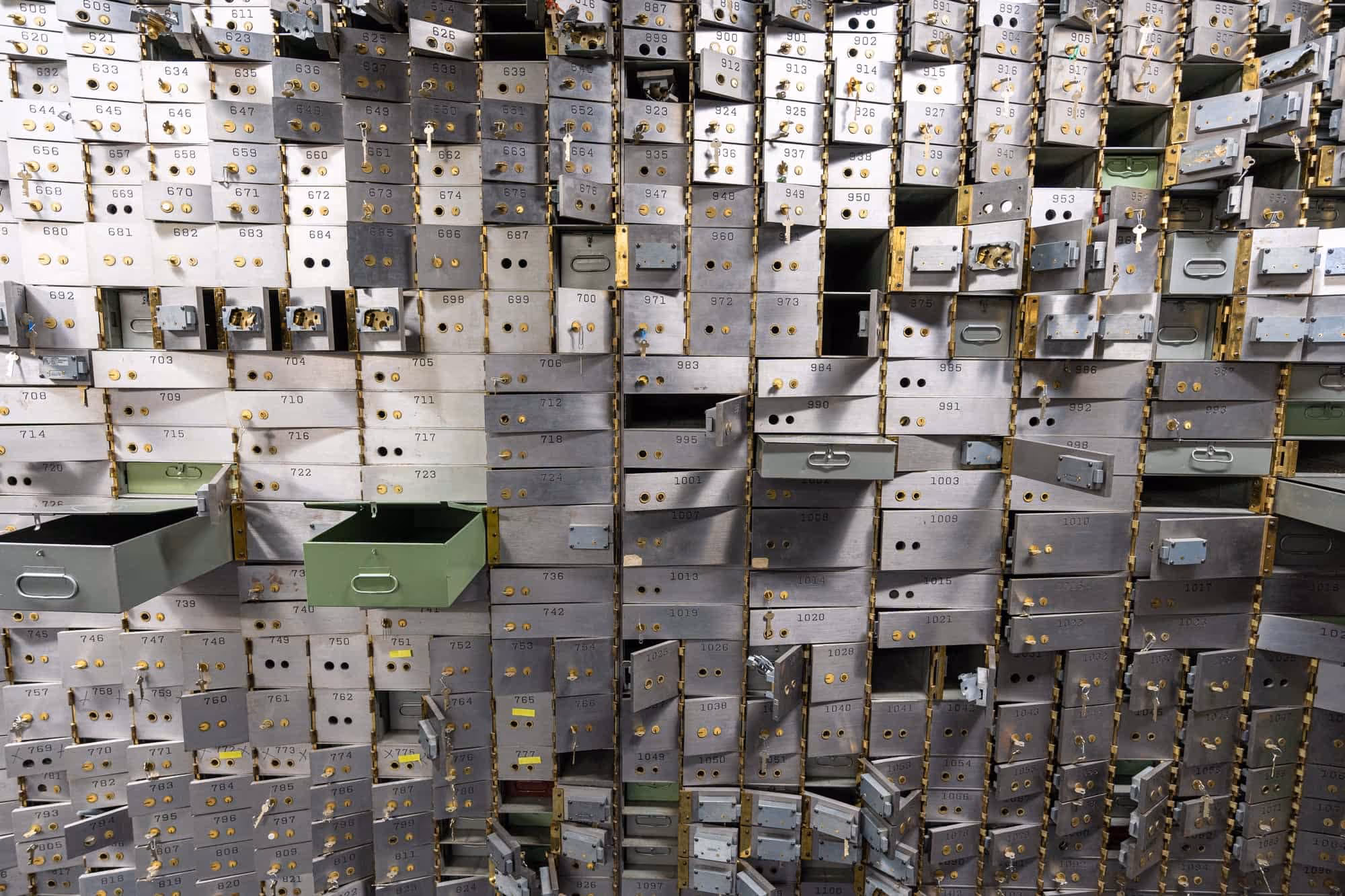 Safety deposit boxes