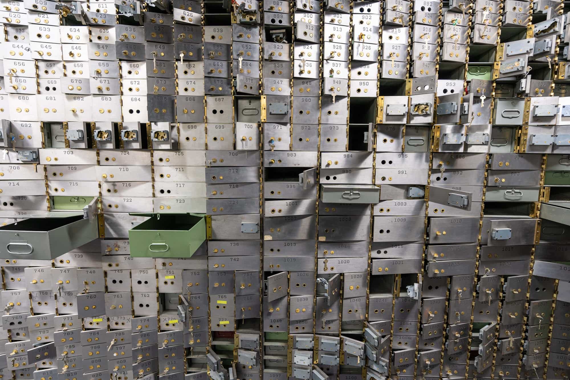 Safety deposit boxes