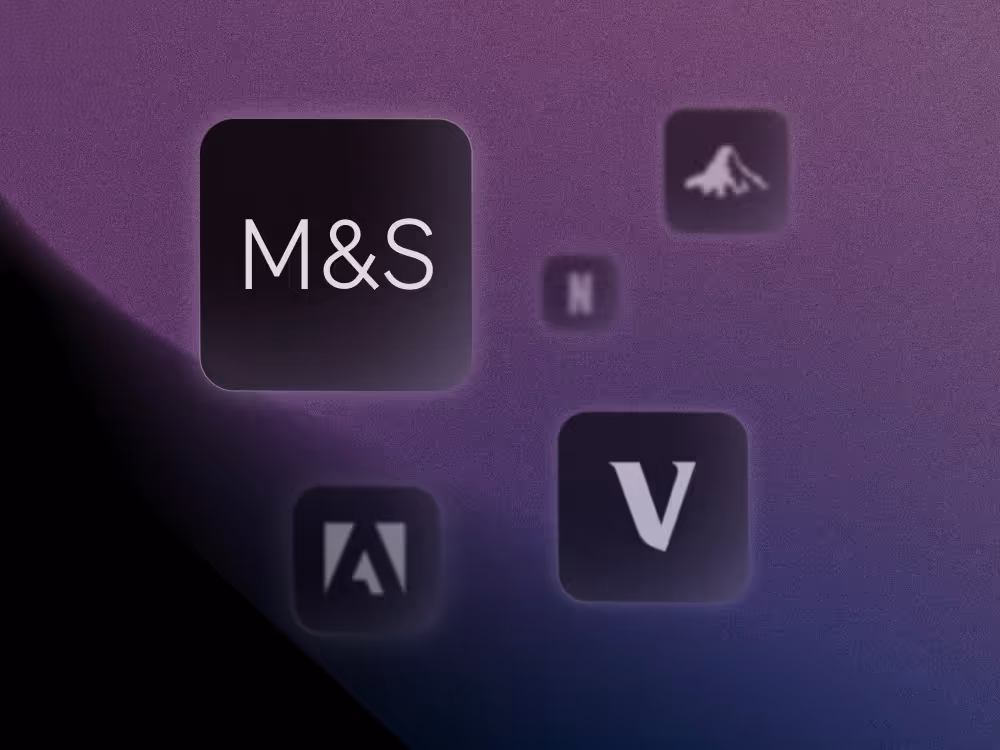 Stock symbols against black and purple background