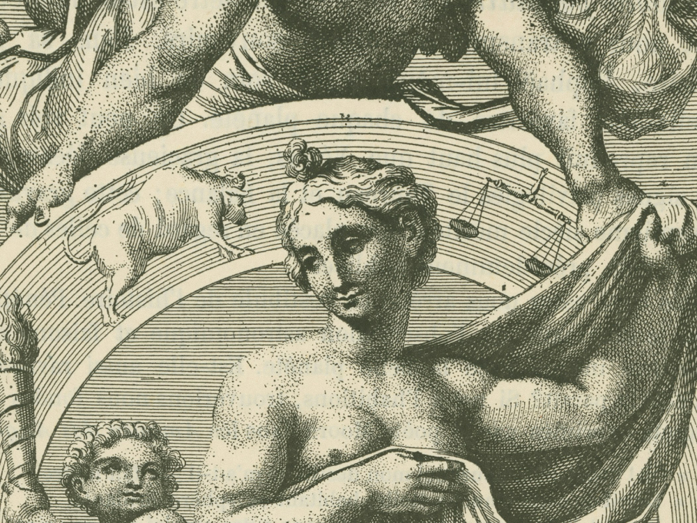 Astrology chart depicting Taurus and Libra