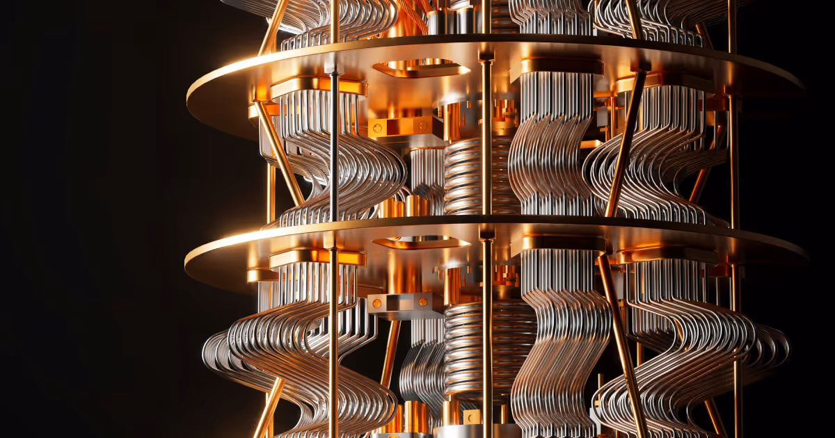 Suspended quantum computer, gold wires and ribbons