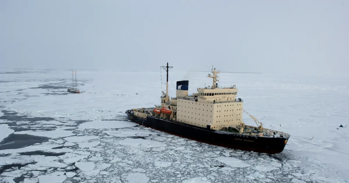 Ice breaker breaking ice