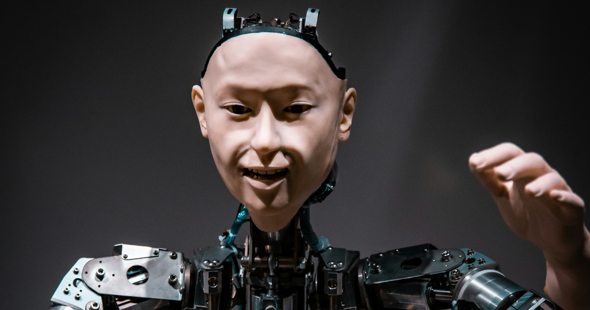 Robot with a human face