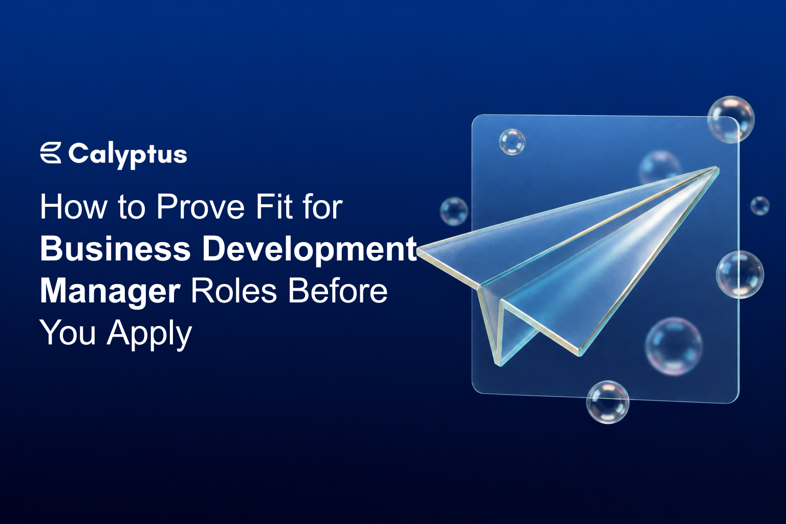 How to Prove Fit for Business Development Manager Roles Before You Apply