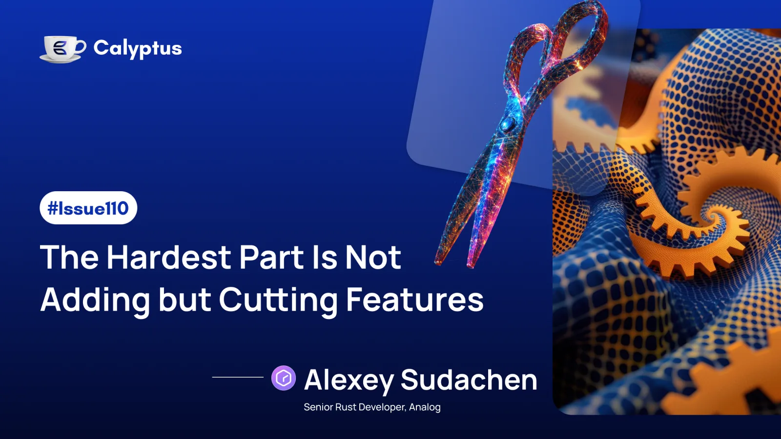 Issue 110: The Hardest Part Is Not Adding but Cutting Features Ft Alexey Sudachen, Ex Sr. Rust Developer @Analog