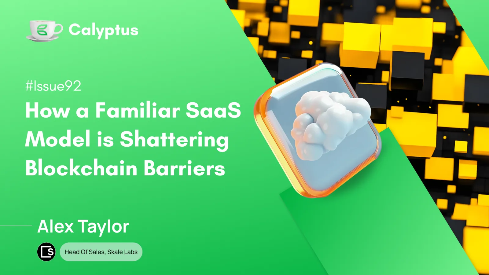 Issue 92: How a Familiar SaaS Model Is Shattering Blockchain Barriers!  Ft. Alex Taylor, Head of Sales @Skale Labs