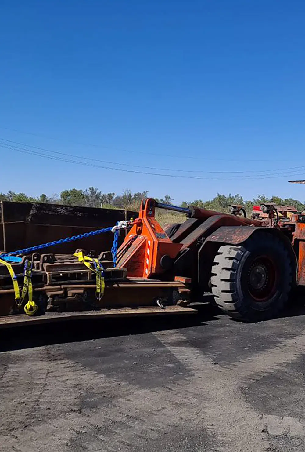 Machine at mining site