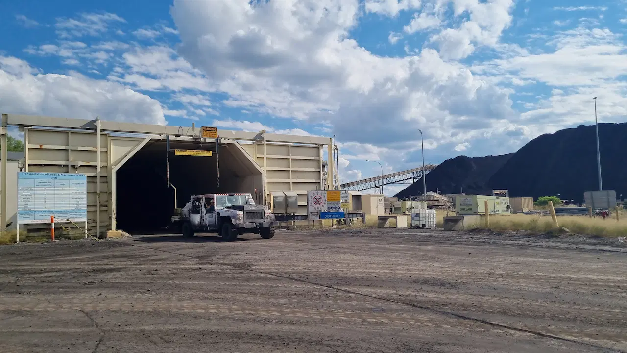 Machine at mining site