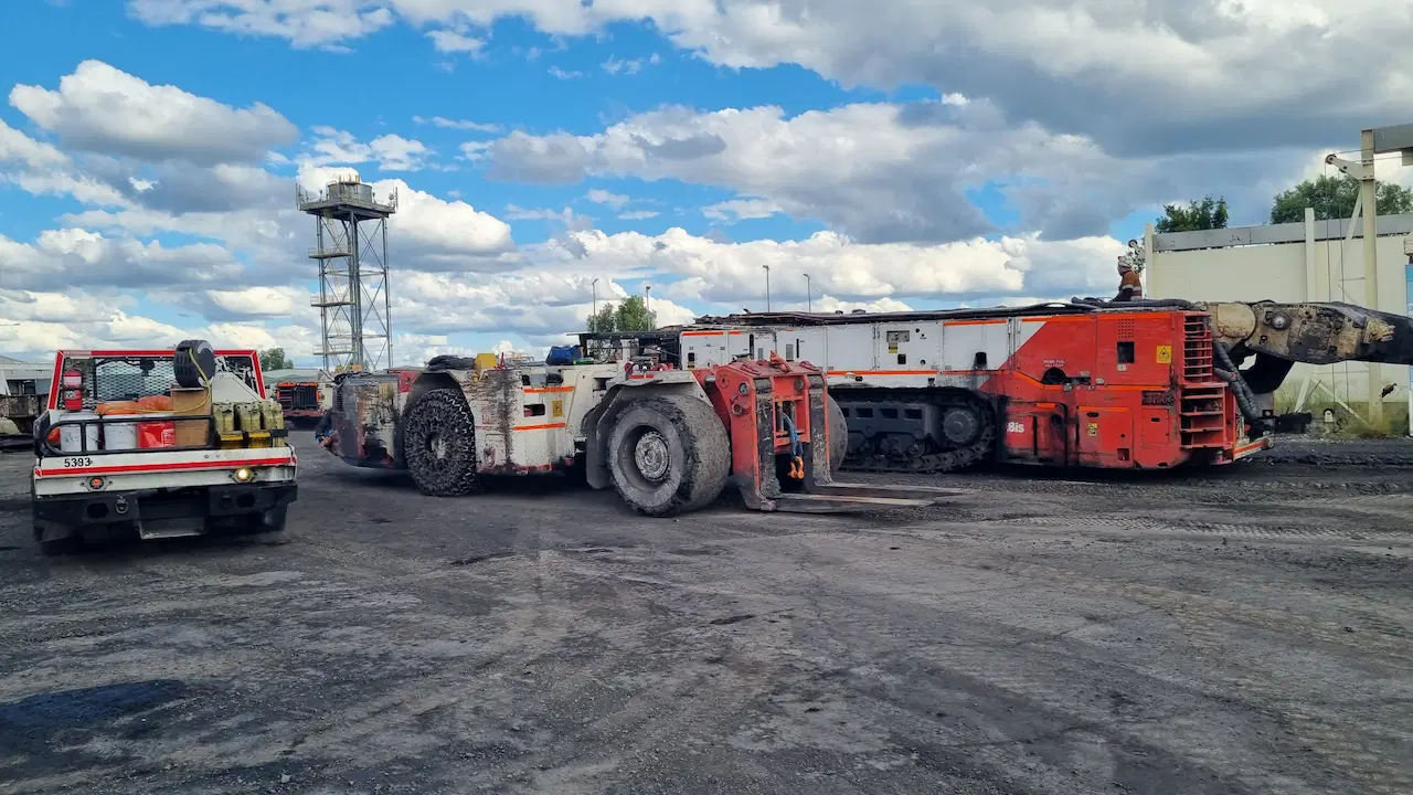 Machine at mining site